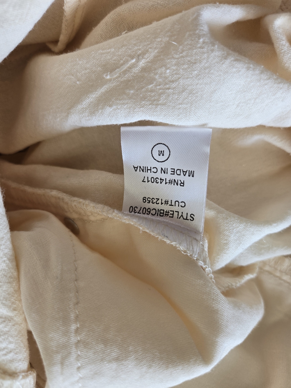 Ces Femme Cream Zipper-Front Utility Romper - Picture 5 of 5